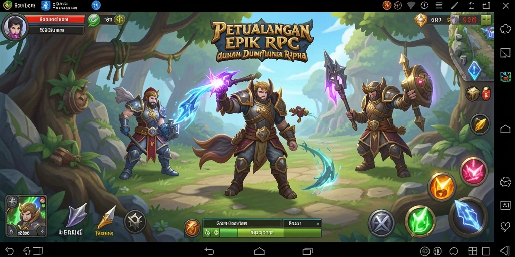 Tampilan gameplay 6RT dengan pertarungan mendebarkan dan petualangan mendalam.