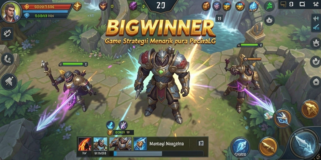 Tangkapan layar gameplay <strong>BIGWINNER</strong> menampilkan strategi dan pertarungan seru.