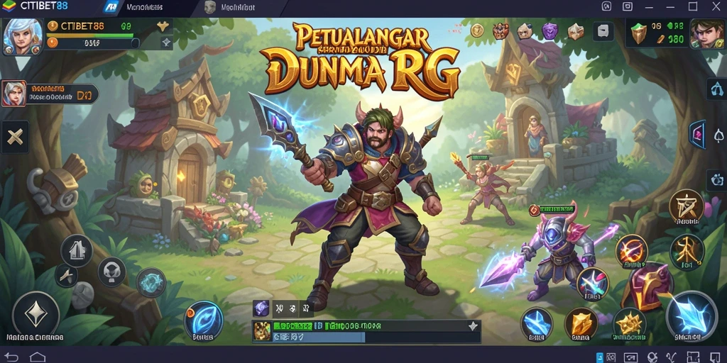 Tangkapan layar gameplay CITIBET88 yang menunjukkan pertempuran seru dan eksplorasi dunia.