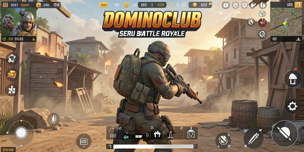 Screenshot tampilan gameplay menegangkan dalam DOMINOCLUB.