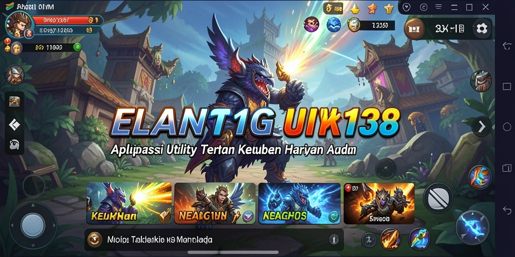 Tampilan antarmuka ELANG138 yang menunjukkan fitur-fitur utama.