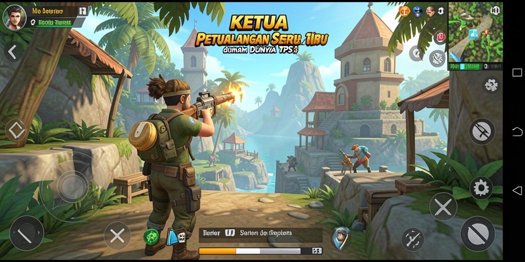 Tampilan gameplay KETUA dengan aksi mendebarkan di dunia TPS.