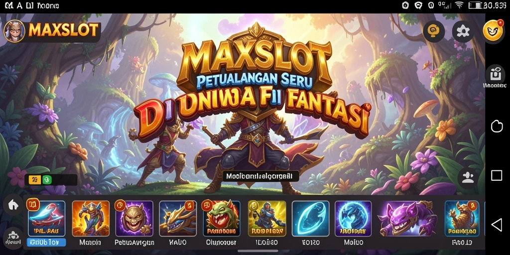 Screenshot menunjukkan gameplay seru dari MAXSLOT di dunia petualangan.