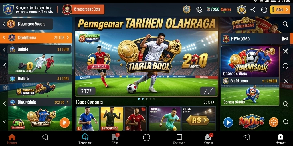 Screenshot utama RP66 menampilkan gameplay seru saat taruhan olahraga.
