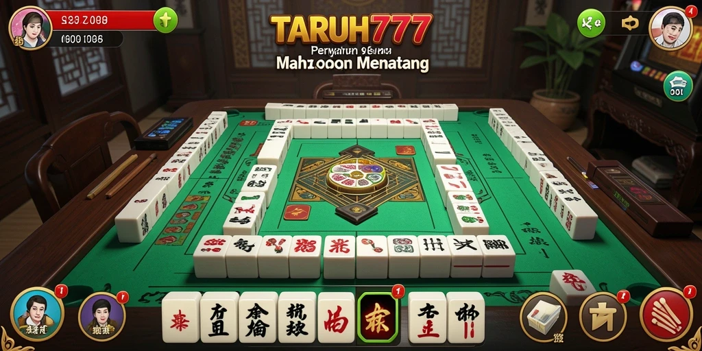 Tampilan gameplay yang menarik dari TARUH777 dengan suasana Mahjong.
