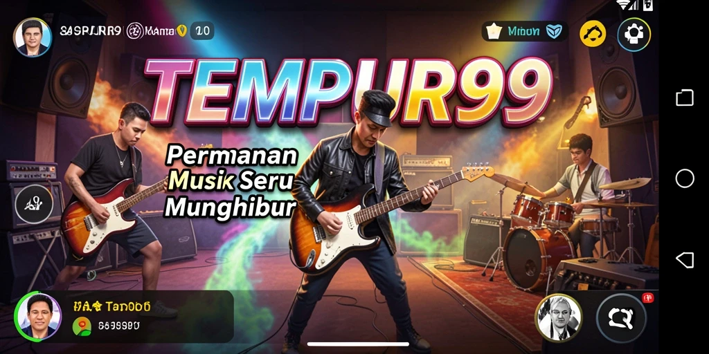 Tampilan gameplay TEMPUR99 dengan ritme dan melodi yang memikat.