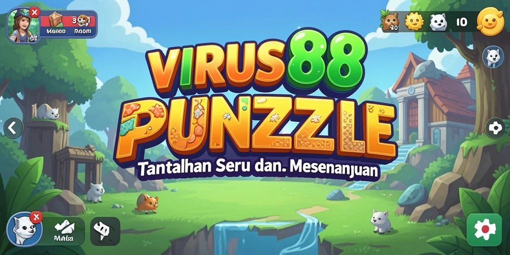 Tampilan gameplay seru dalam VIRUS88 menantang strategi pemain.